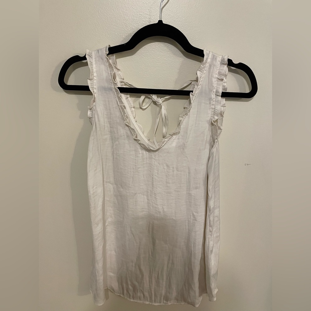Silky chiffon ruffle blouse